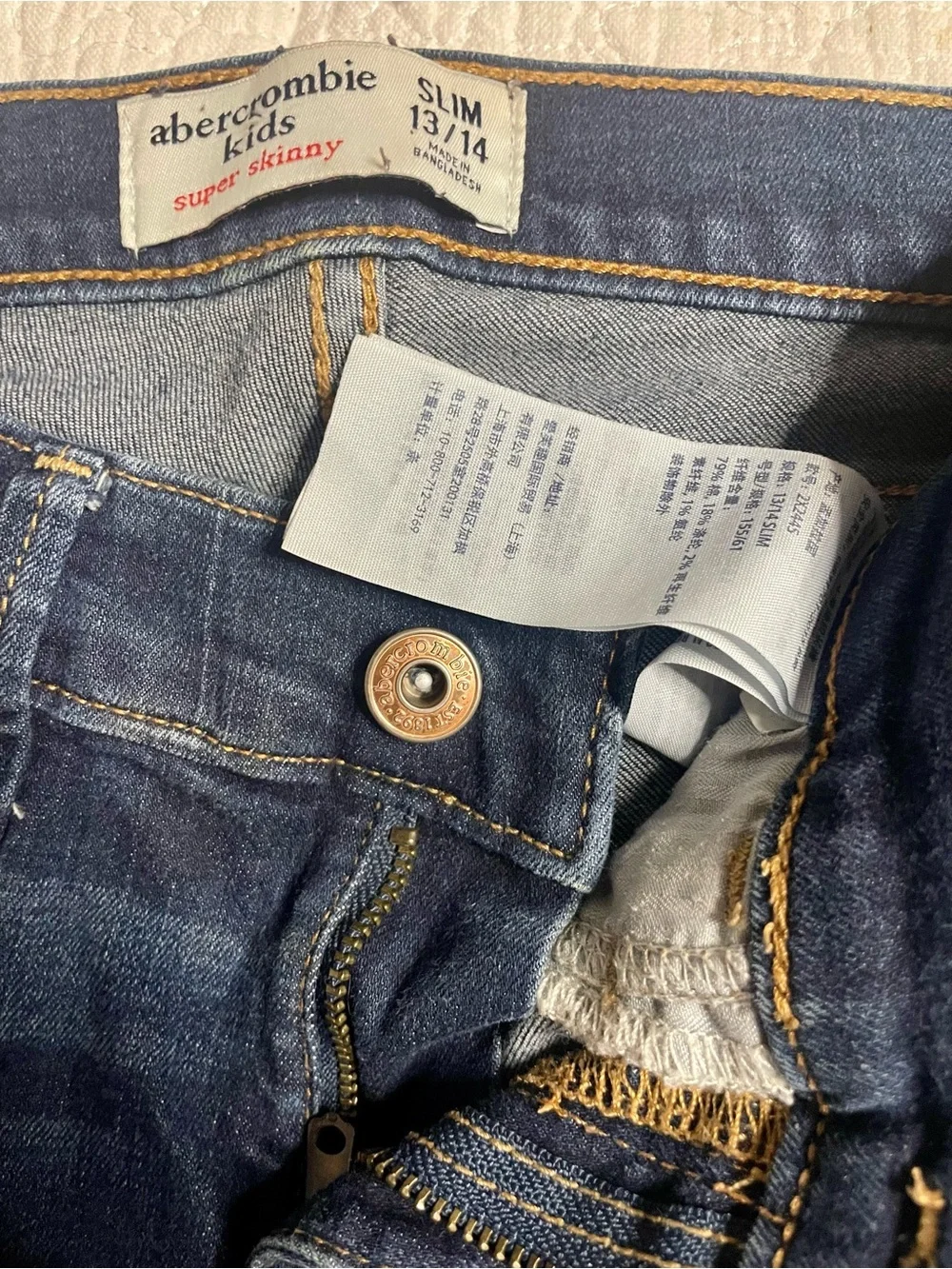 Abercrombie & Fitch Kids Dark Blue Slim Jeans